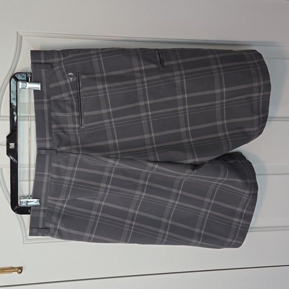 GRAND SLAM SHORTS GREY PLAID SZ 36 - Picture 3 of 9